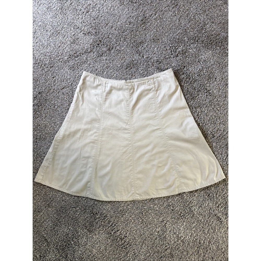 French Cuff Women's Cotton Petite Skirt Khaki Size 12P
